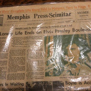 Elvis Presley  5 Memphis newspapers