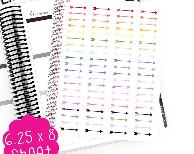 LS46 Thin Arrow Planner Stickers in the Pale Palette