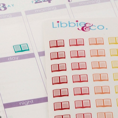 Book Stickers!  Set of 150 Perfect for Erin Condren, Plum Paper, Limelife,Kikki or Filofax Planners! HTC03