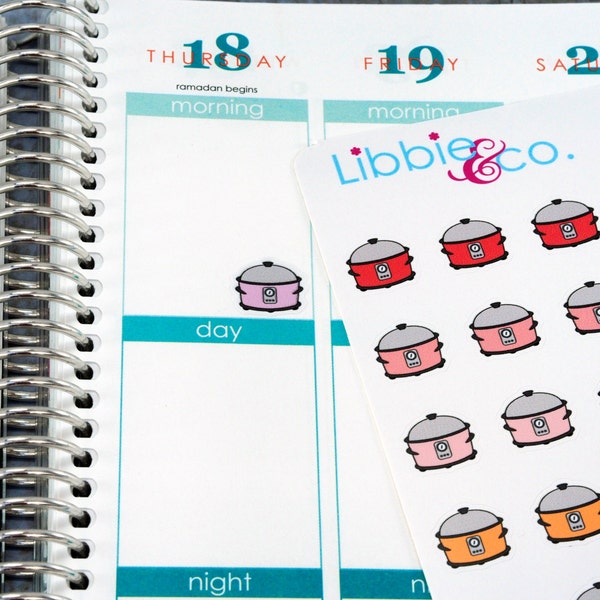 Crockpot Life Planner Die-Cut Stickers! Set of 99 Perfect for the Erin Condren, Limelife, Plum Paper or Kikki Planners! F.D13