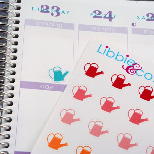 Watering Can Life Planner Die-Cut Stickers! Set of 88 Perfect for Erin Condren, Limelife, Plum Paper, or Filofax Planners! MIS15