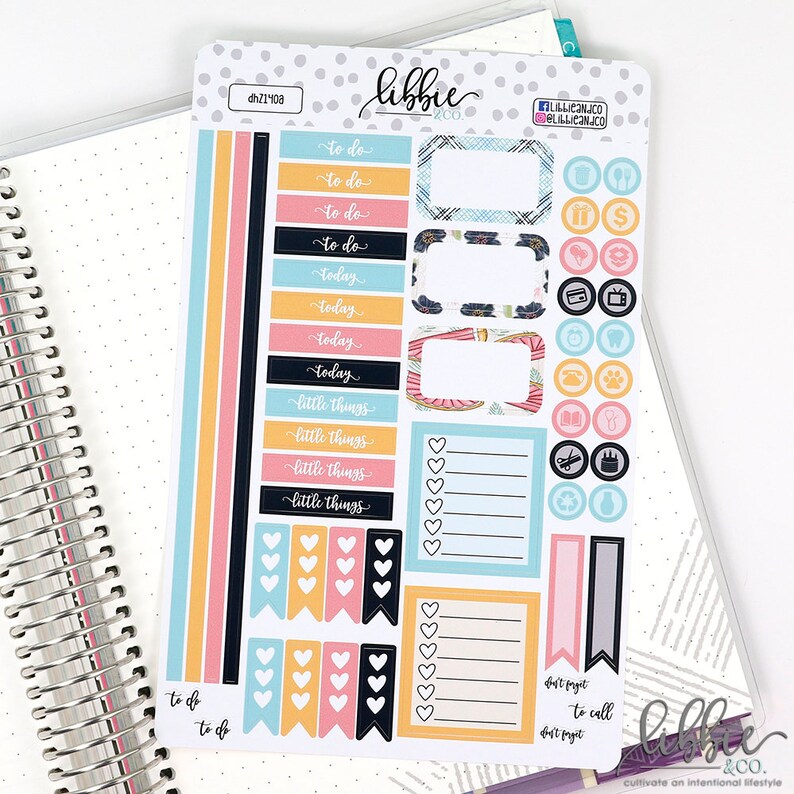 DHZ141 Girls Wanna Have Sun Horizontal Life Planner Kit Stickers Erin Condren Planner!!!! weekly kit
