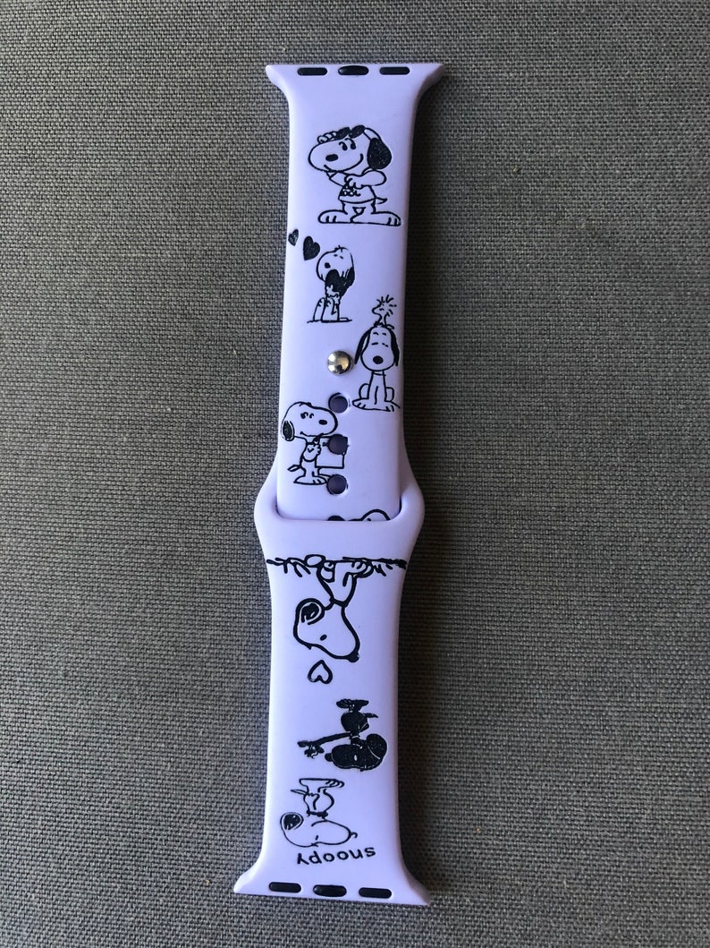 Apple Watch band Snoopy inspired engraved apple watch band Etsy