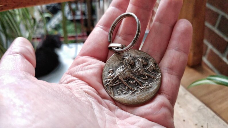 Blue Bonnets Park Richelieu Keychain \u2022 Montreal Quebec Souvenir Accessory \u2022 Montreal Blue Horse Beanie \u2022 Vintage Rare Souvenir Canada