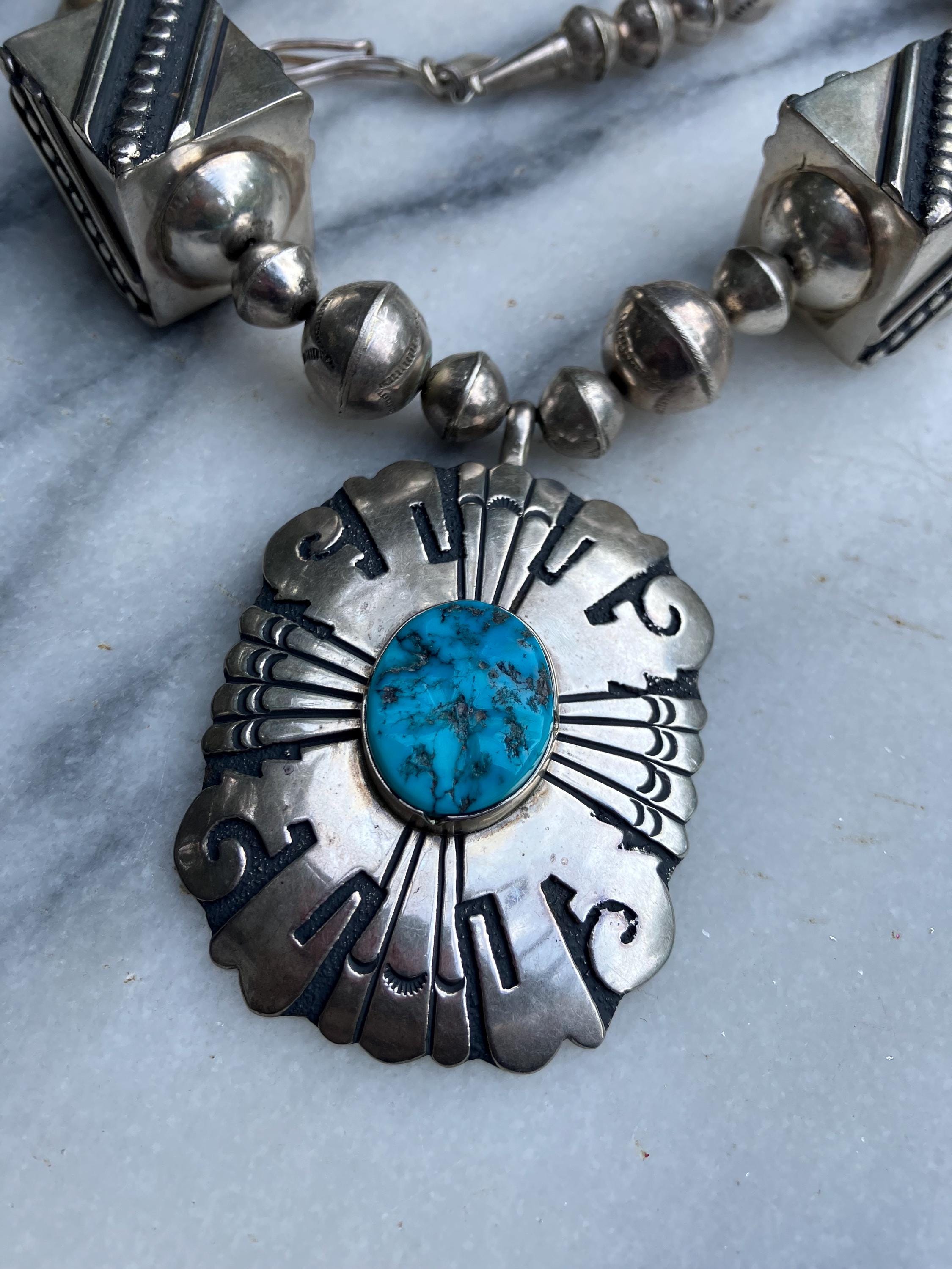 ネックレス・チョーカー NEEDLES Necklace - Turquoise Turquoise Bead Choker Necklace – Cindy Schulze