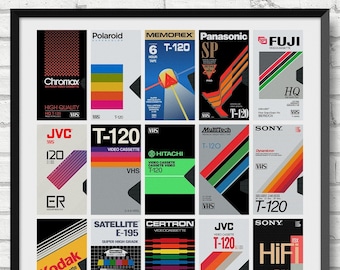 film posters 80s Nostalgia in Motion: The Art of VHS Cassette Design | Poster Print