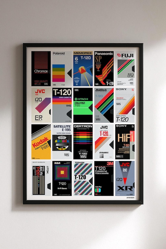 Retro VHS Cassette Art Print: 80s-90s Nostalgia Poster - Etsy