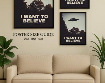 I Want to Believe』ポスター：映画に忠実なX-ファイルプリント - Etsy