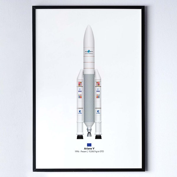 Ariane V - Space Rocket Poster Print