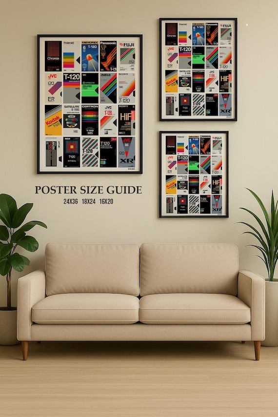 Retro VHS Cassette Art Print: 80s-90s Nostalgia Poster - Etsy