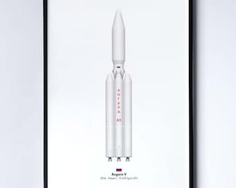 Angara 5 - Space Rocket Poster Print