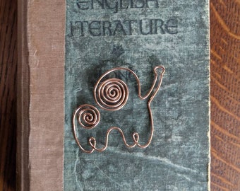 Elephant Bookmark, Copper Wire Bookmark, Copper Bookmark, Copper Elephant Bookmark, Stocking Stuffer Gift, Gift for Her, Book Club Gift