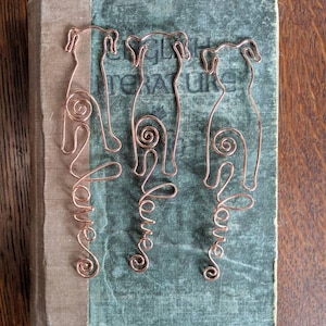 Dog Bookmark, Copper Wire Bookmark, Dog Lover, Gift for Friend, Bookclub Gift, Gift for Her, Gift for Him