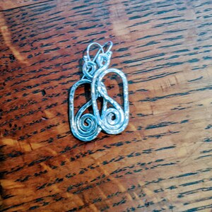 Silver Spiral Earrings, Aluminum Earrings, Celtic Spiral Earrings, Geometric Earrings, Light Earrings,