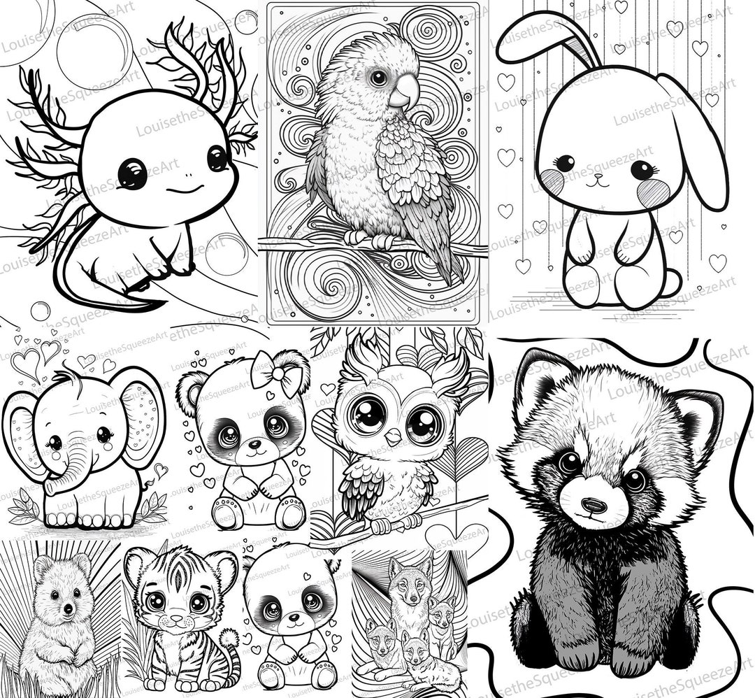 10 Multiple Animal Coloring Pages for Creative Relaxation
