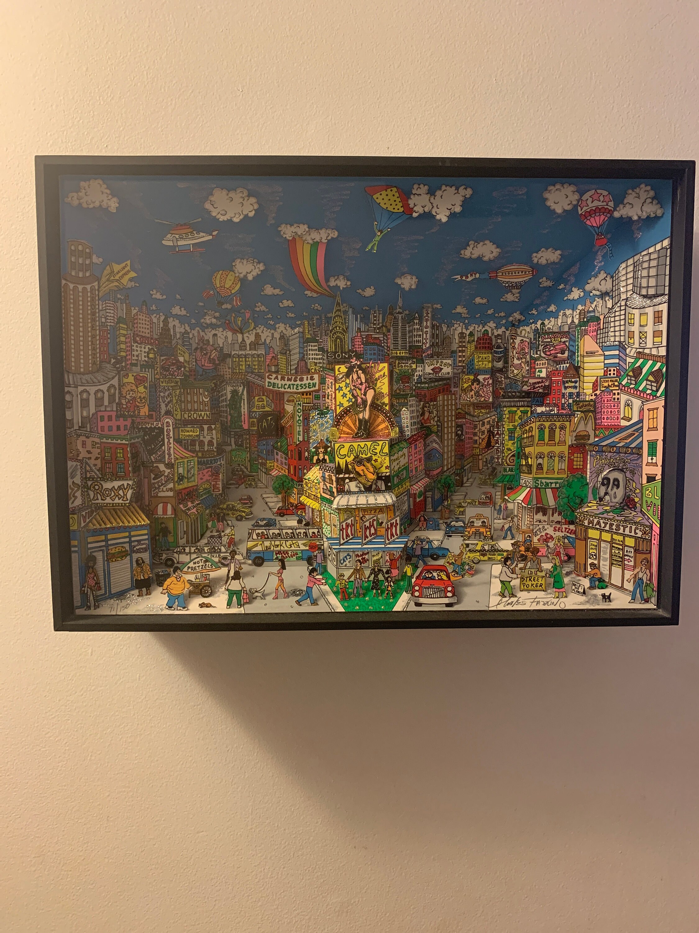 Rare Charles Fazzino 3D Shadow Box “broadway Illusions Rare Charles Fazzino 3D Shadow Box “broadway Illusions