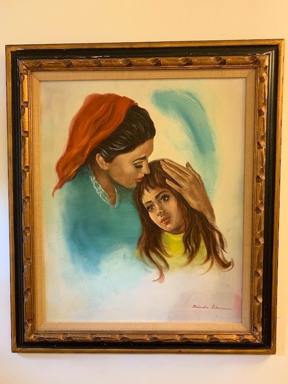 サンドゥ・リーバーマンのオリジナル油絵「母と娘」 - Etsy 日本