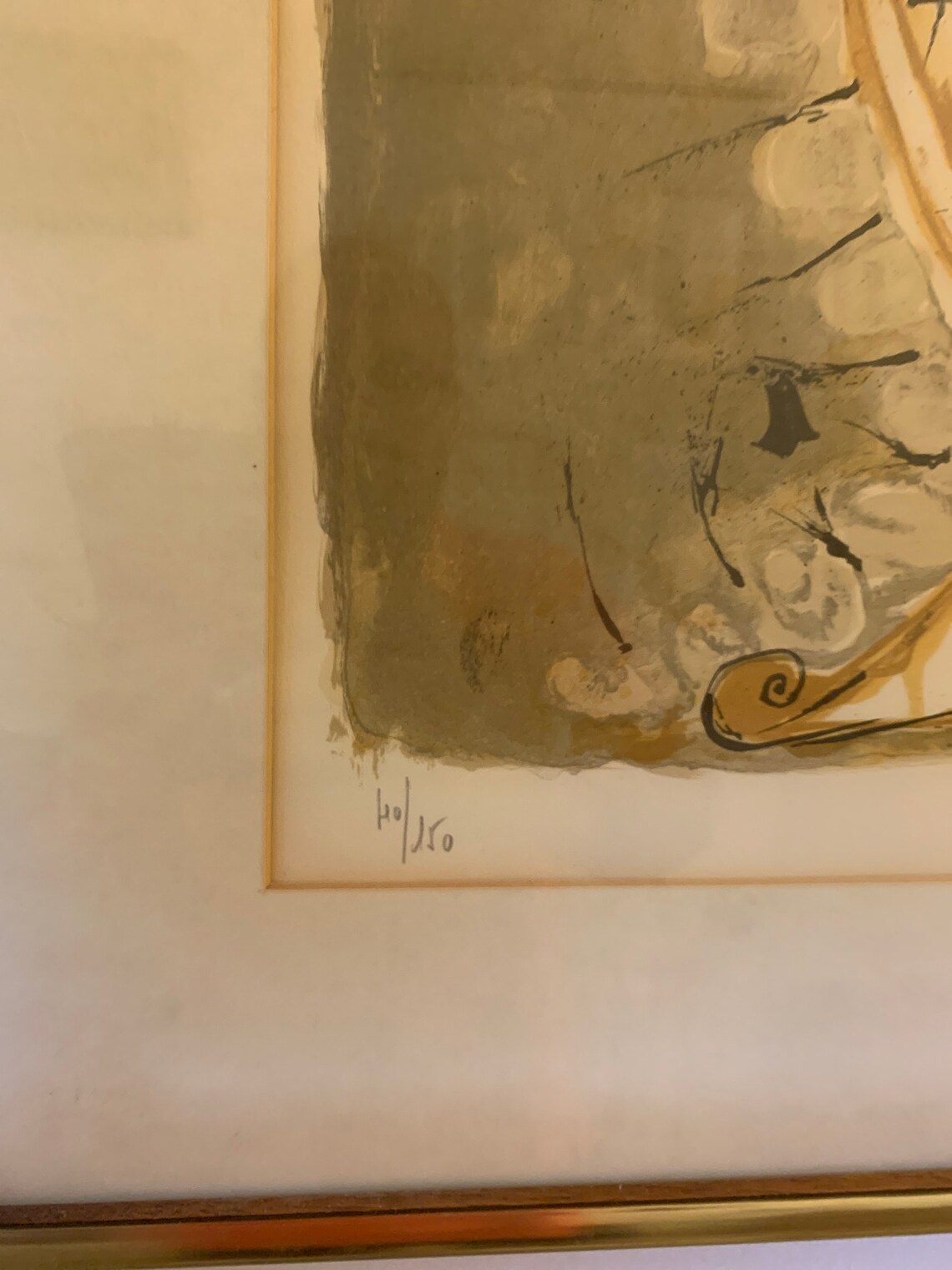 Salvador Dali Lithograph 1966 Sundial Signed and Numbered Etsy