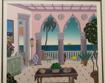 Thomas Mcknight “villa laguna” lithograph 200 made