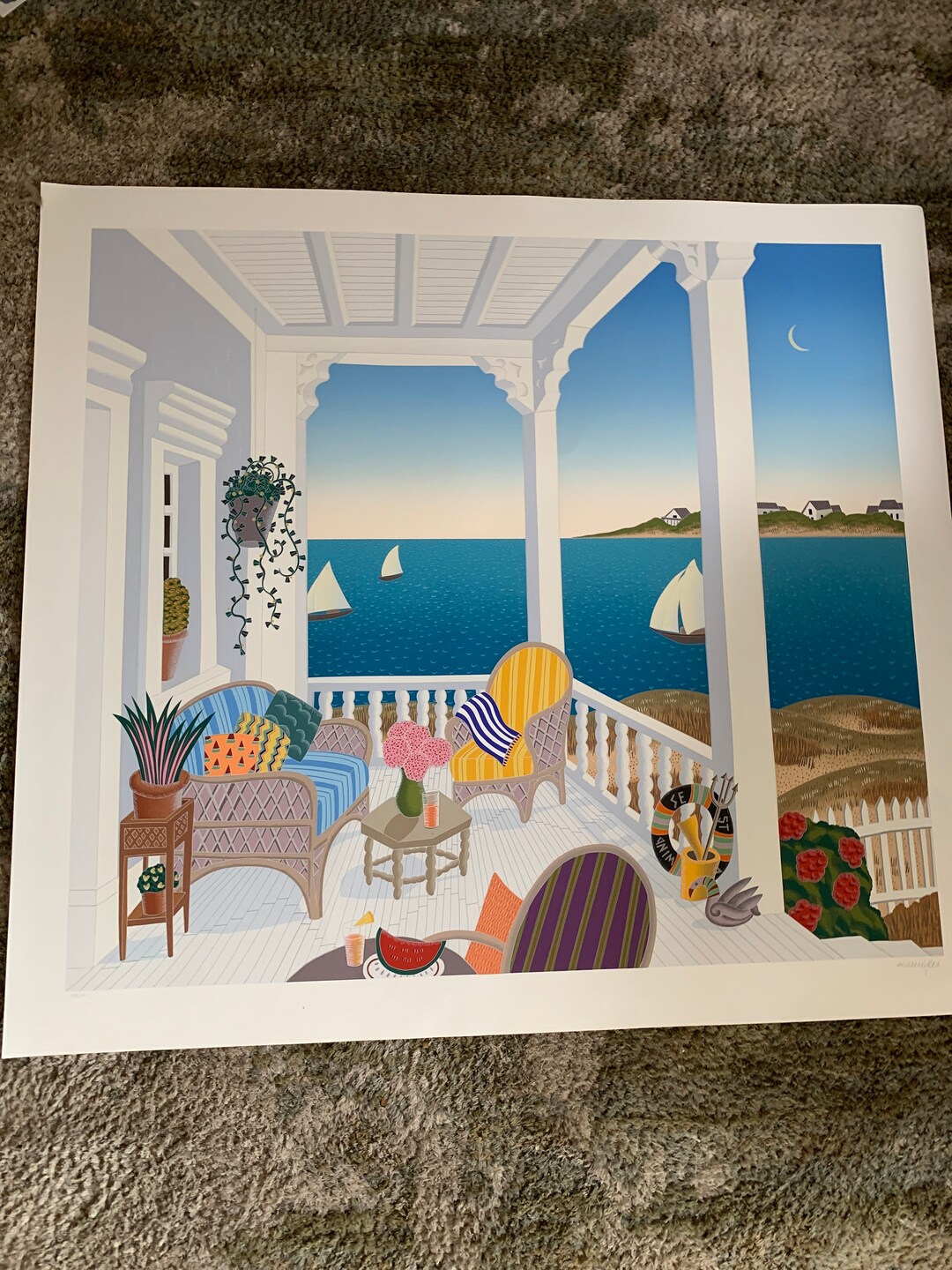 Thomas Mcknight Serigraph 1991 Marthas Vineyard Signed and Numbered Etsy