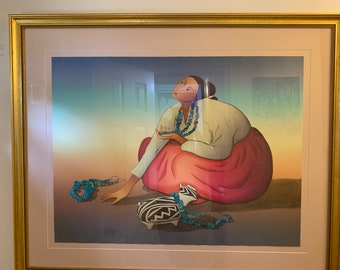 Original Rc Gorman lithograph 1988 “Bisbee”