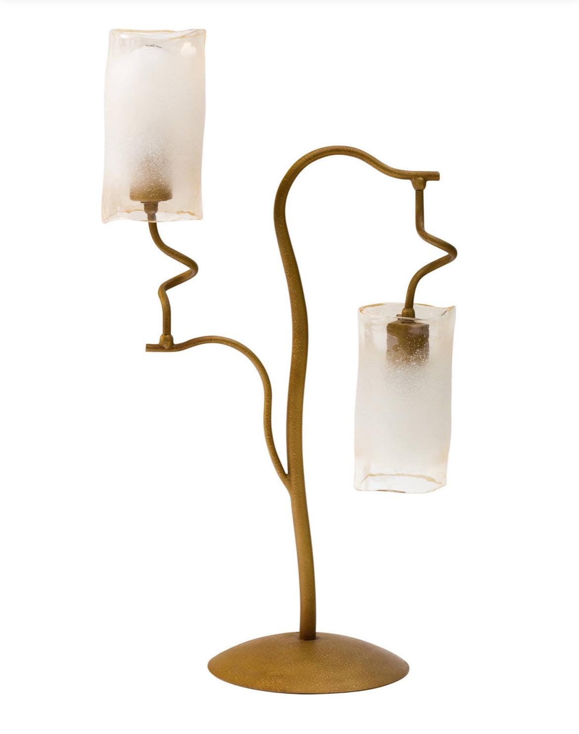 Italian tree glass table lamp 1980s