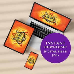 Year Of The Tiger Print, Year Of The Tiger Wall Art, Laptop Wallpaper, Phone Wallpaper, Chinese New Year 2022, Chinese Zodiac Print