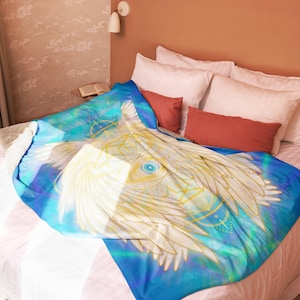 Angel Blanket, Angel Plush Blanket, Cozy Throw Blanket, I Love You Sherpa Blanket