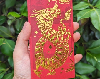 Year of the Dragon 2024 Chinese New Year Envelope, Red Packet, Red Envelope, Hong Bao, Collector Item, Good Luck, Money Packet, Wedding Gift