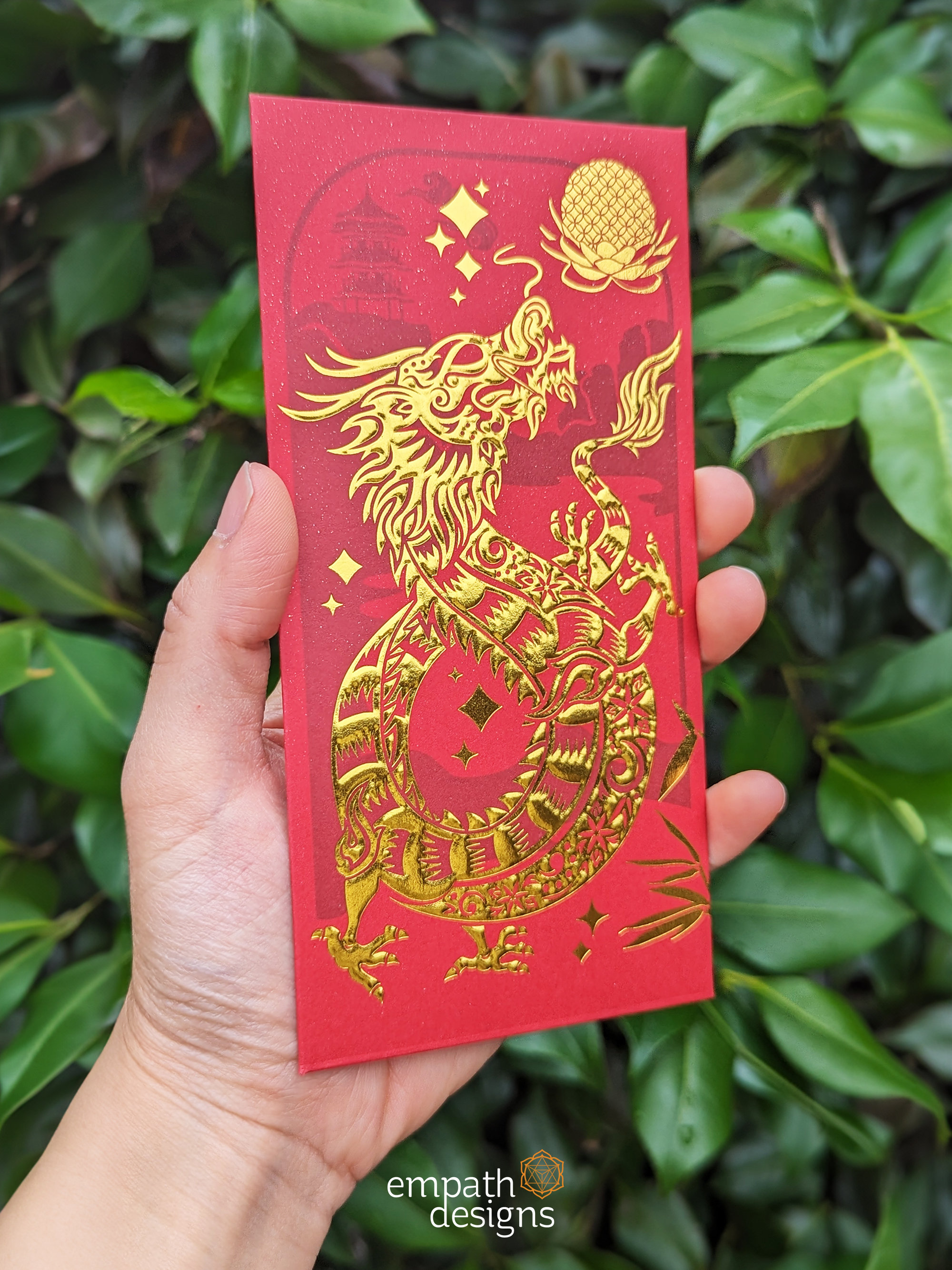 Enveloppe Rouge Kawaii Dragon Année Pour Fille Décoration - Temu