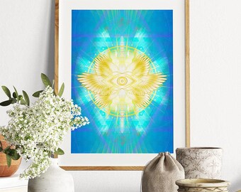 Angel Art, Beautiful Angelic Art, Seraph Art, Seraphim Art, Biblically Accurate Angel, Archangel Art, Visionary Art, I See You