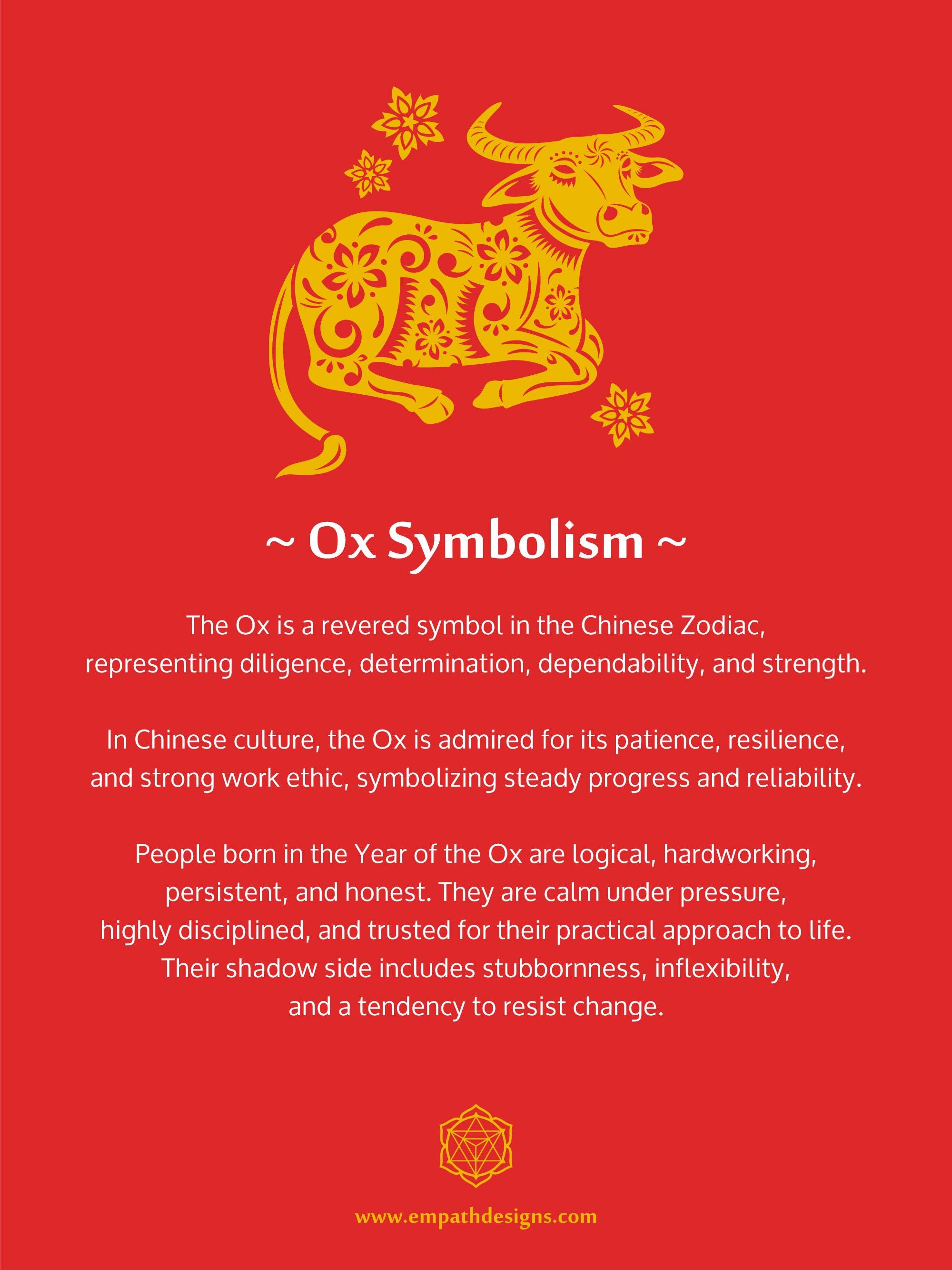 Oxgift Year of the Ox Art, Personalised Name Print, Lunar New Year, Chinese ...