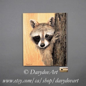 Grand Raccoon Portrait Hand Carved on Wood,Detailed Nature Relief Wall Art,Unique Modern Decoration Gift,Great Wildlife Realistic Animals image 1