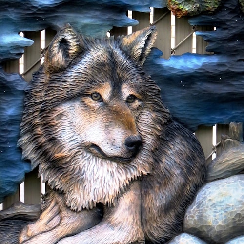 Relojes de pared de lobos grandes