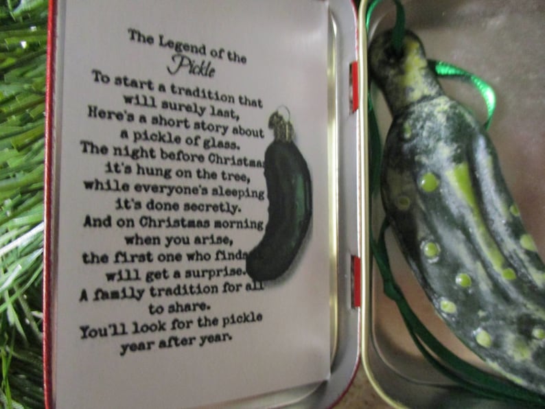 Christmas Pickle - Holiday Tradition - Fused Glass image 4