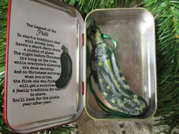 Christmas Pickle - Holiday Tradition - Fused Glass
