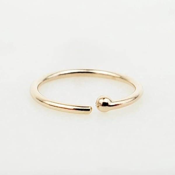 Solid Gold Nose Ring - Etsy