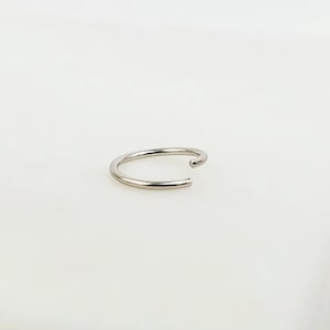 18k Solid Gold Nose Hoop, 6mm, 7mm, 8mm, 9mm 22g Hoop Snug Nose Ring, Classic Open Hoop Seamless, Tragus, Cartilage, Nose Ring Real Gold