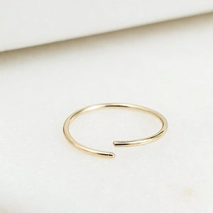14k Solid Gold Nose Hoop 6mm 7mm 8mm 9mm 22g Hoop Snug Nose Ring, Classic Open Hoop Seamless, Tragus, Cartilage, Nose Ring Real Gold