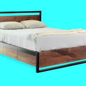 Gorgeous Platform Storage Bed, Underbed Drawers, Solid walnut, Solid wood platform bed, Contemporary bedroom furniture