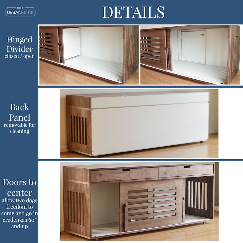 Mid Century Dog Crate Wooden Pet Furniture Wooden Dog Crate Etsy Denmark