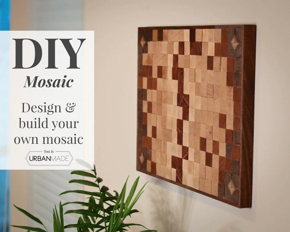 DIY Wood Mosaic D.I.Y Craft Project Wood working Kit | Etsy