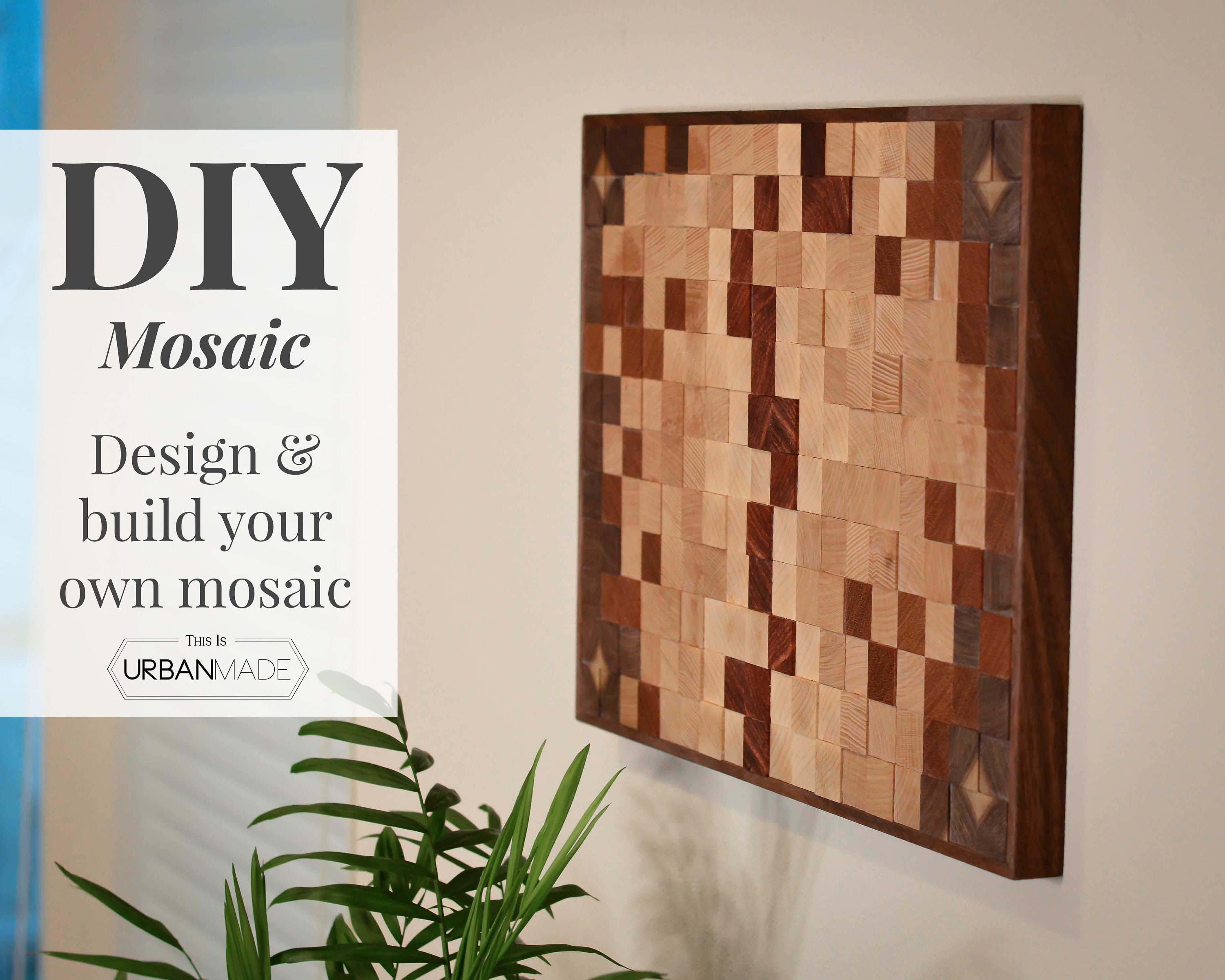DIY Wood Mosaic D.I.Y Craft Project Wood working Kit Etsy