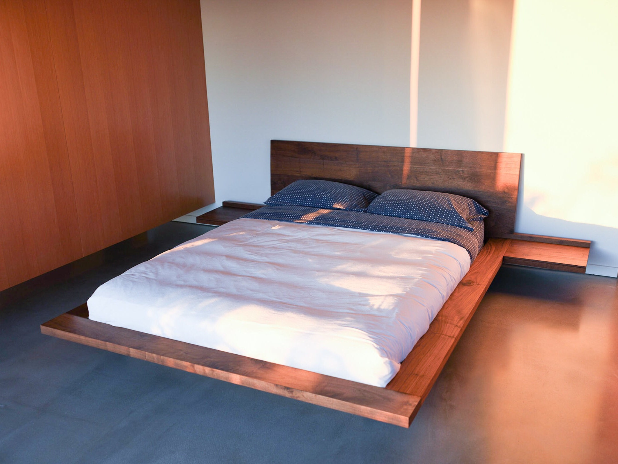 Floating Bed Simple Platform Minimal Queen Bed King Bed