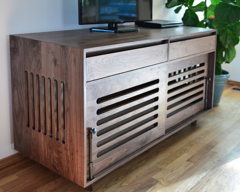 Dog Crate Media Center Kennel Wooden Tv Stand Console Non Toxic Finishes