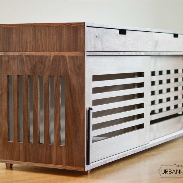 Beautiful Wood Dog Crate, Best Double dog crate, Pet crate solution, Non toxic furniture