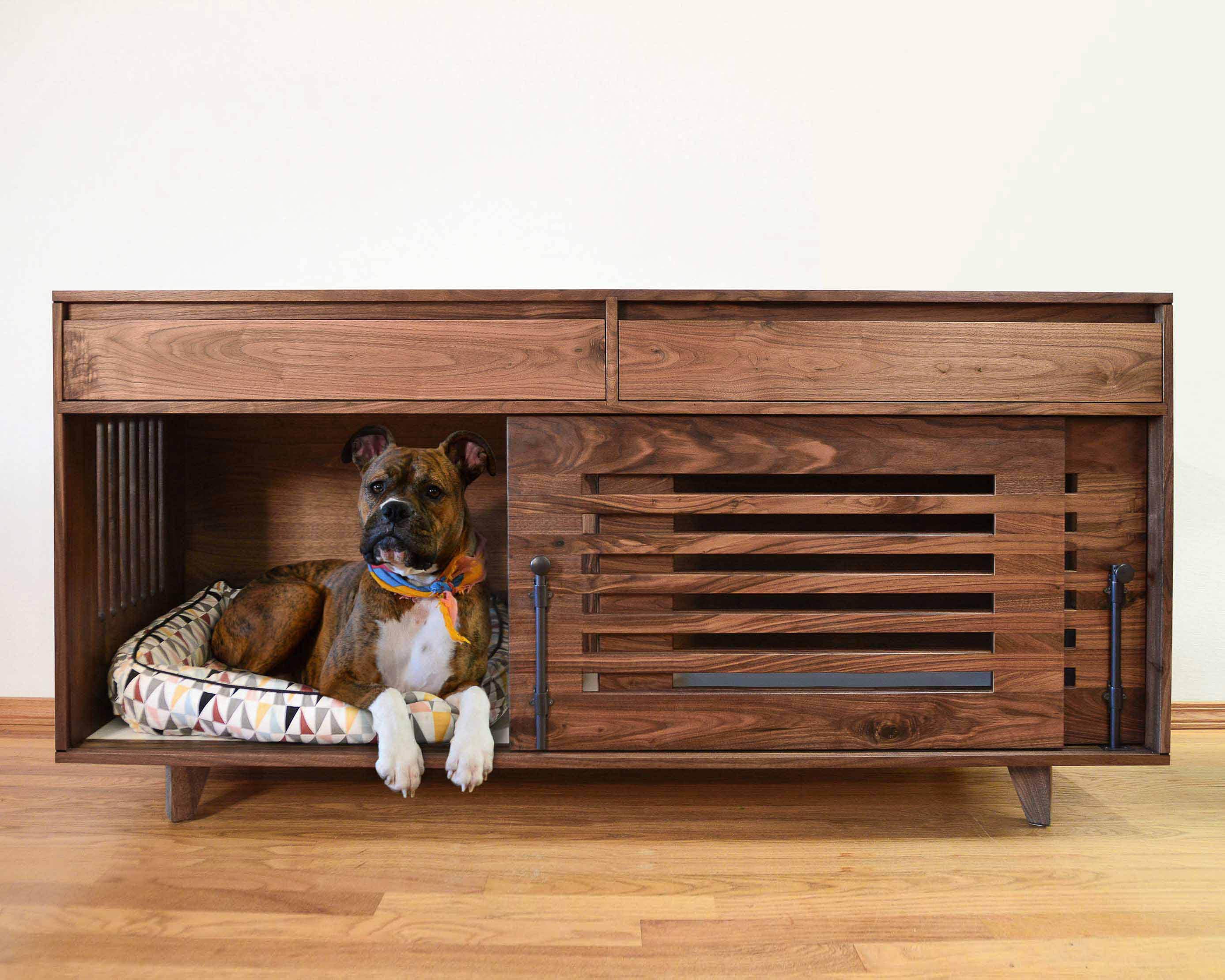 Beautiful Solid Wood Dog Crate Double dog crate Pet crate Etsy