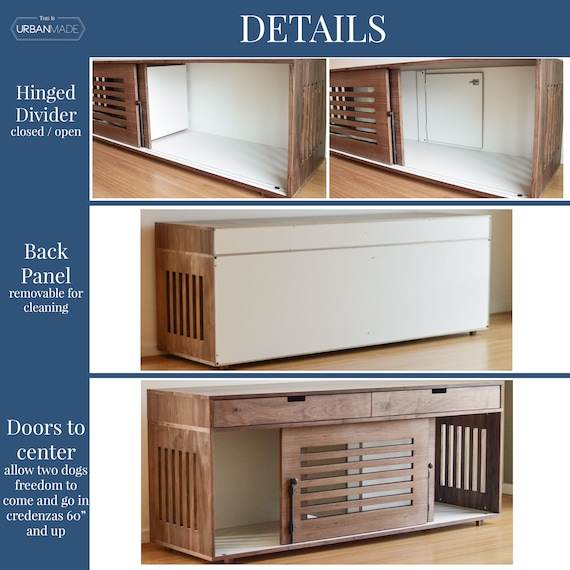 Double dog crate credenza cheap