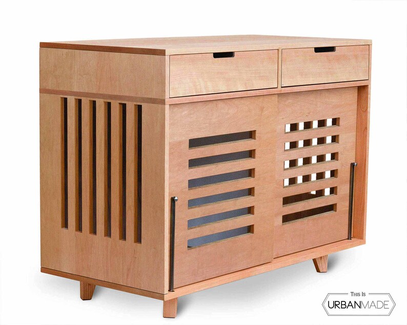 Gorgeous wood dog crate, Wood dog house, Modern Dog Furniture, Pet crate solution, Non toxic furniture image 2