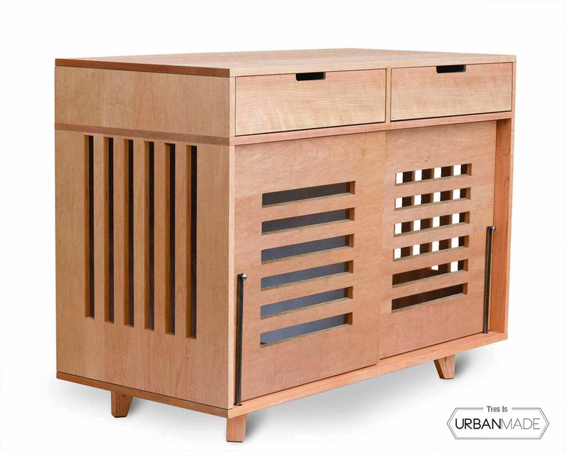 Wood dog house, Stunning dog Furniture, Pet crate solution, Non toxic furniture image 1